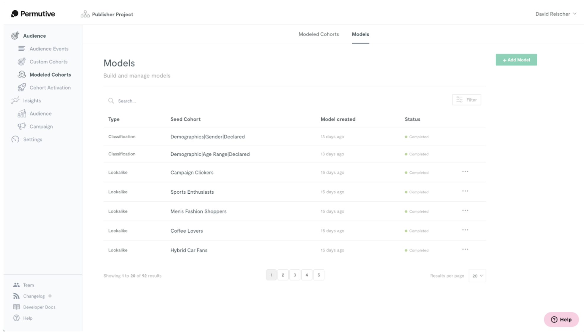Creating a classification model