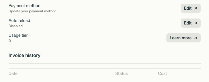 API Billing