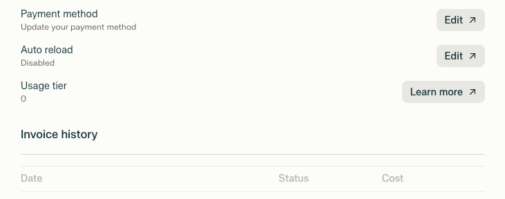 API Billing