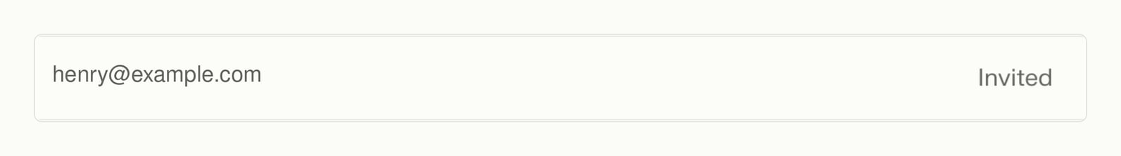 Linha de um membro com o status Convidado