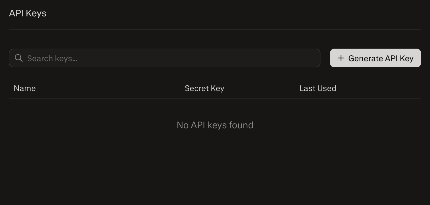 API Keys