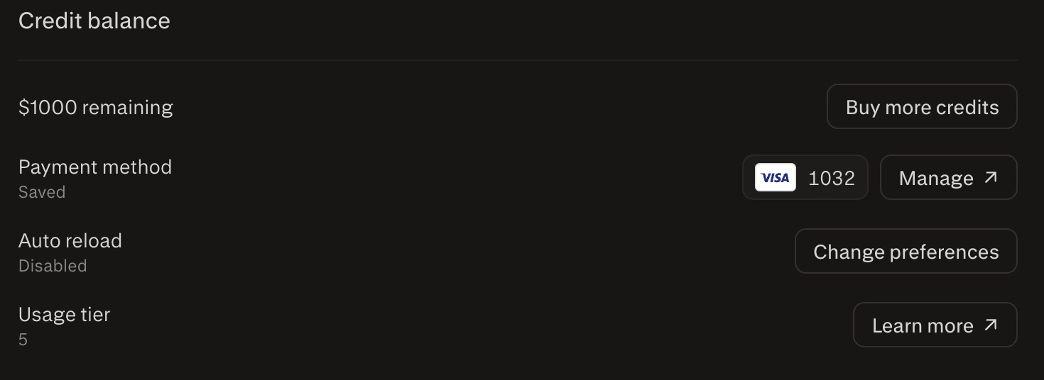 API Billing Dashboard