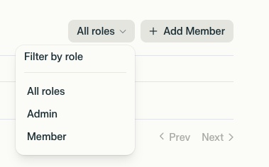 Filter Members by Role
