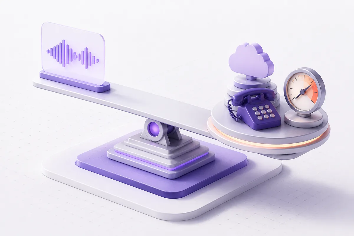 Isometric 3D editorial illustration for ElevenLabs Pricing in 2026: The Real Cost vs Persistence AI