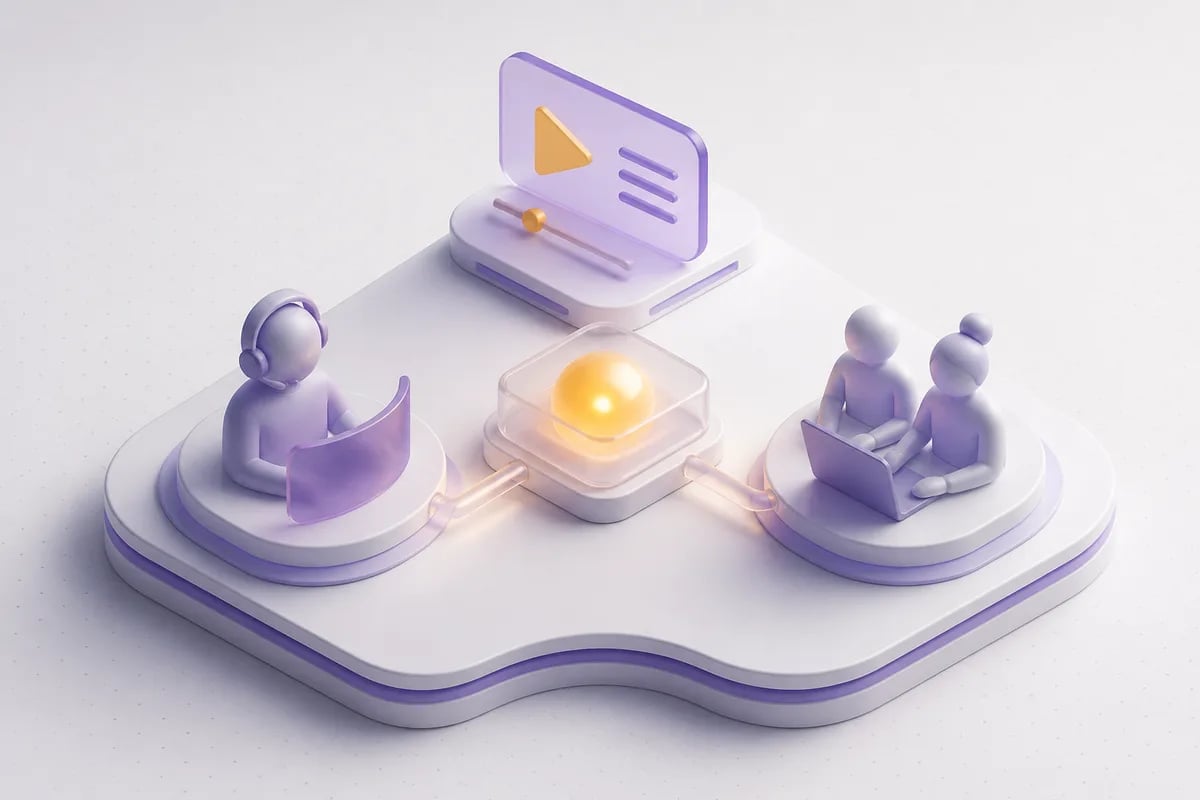 Isometric 3D editorial illustration for What We Publish on Instagram