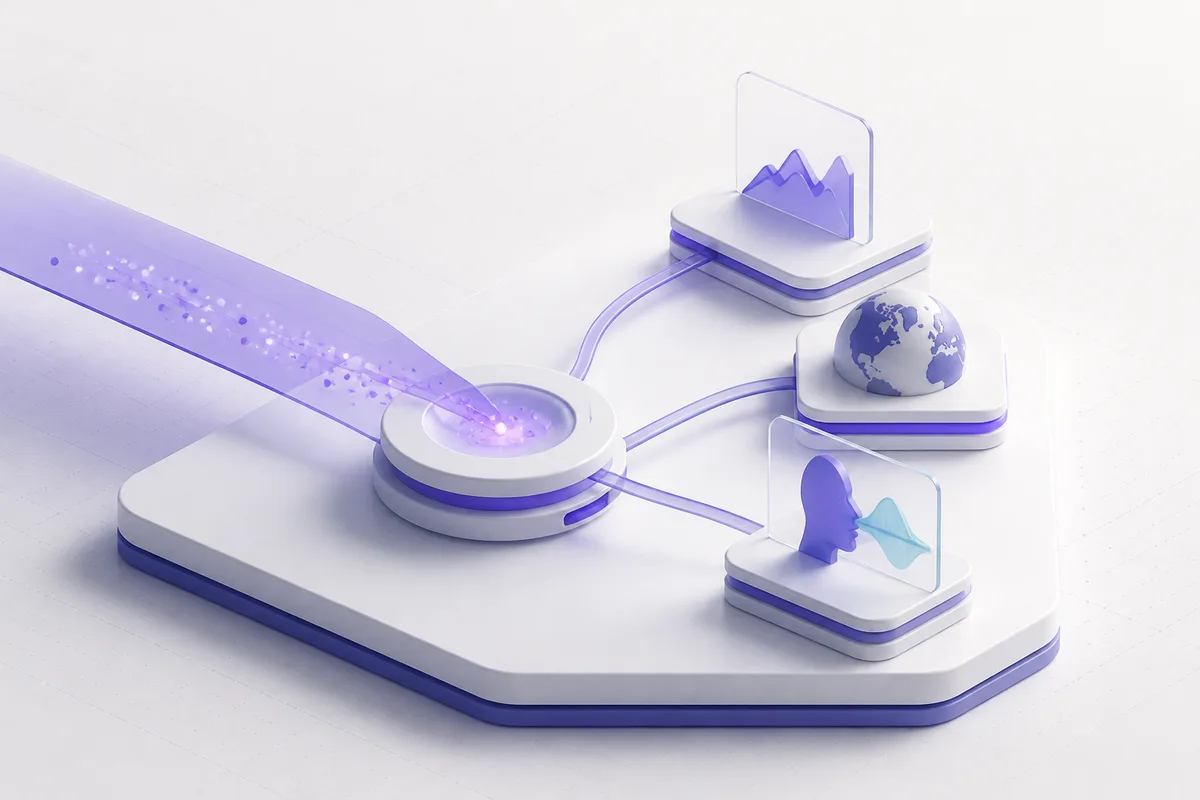 Isometric 3D editorial illustration for What We Publish on LinkedIn