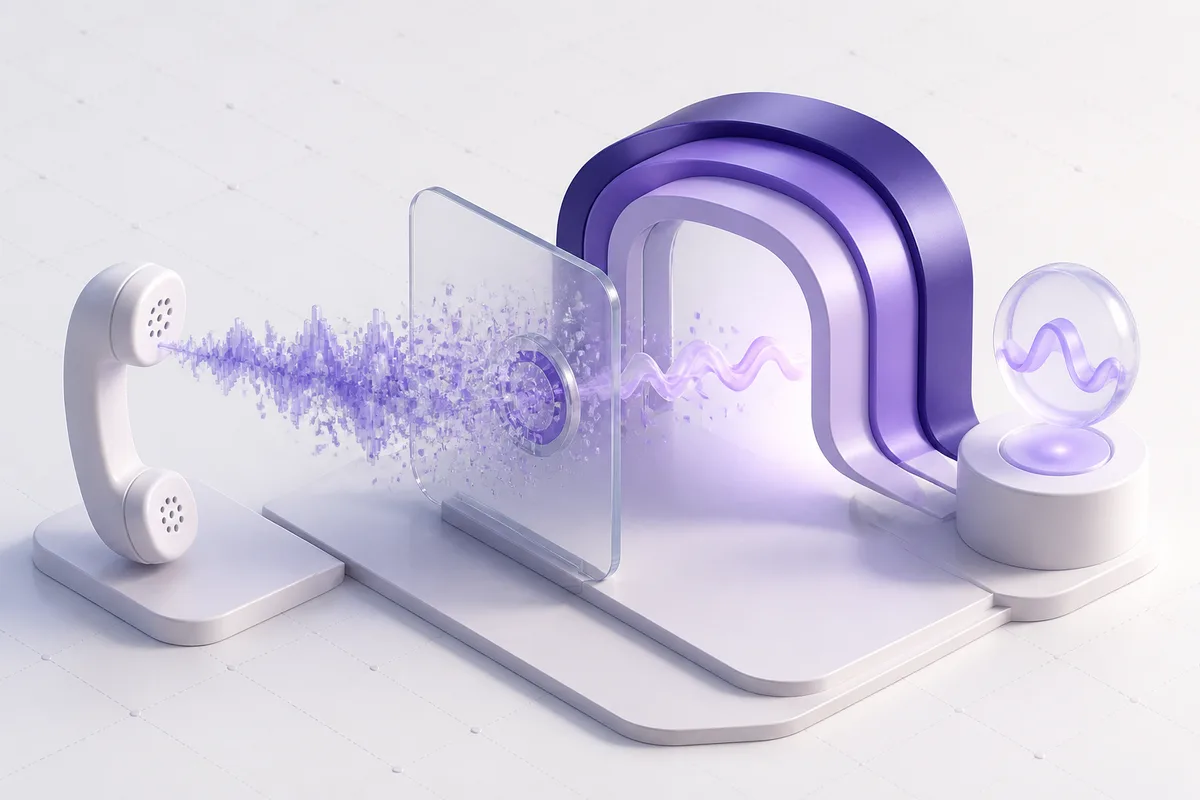 Isometric 3D editorial illustration for Why Voice Agents Mishear People (And What Actually Fixes It)