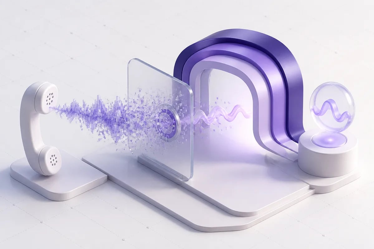 Isometric 3D editorial illustration for Why Voice Agents Mishear People (And What Actually Fixes It)