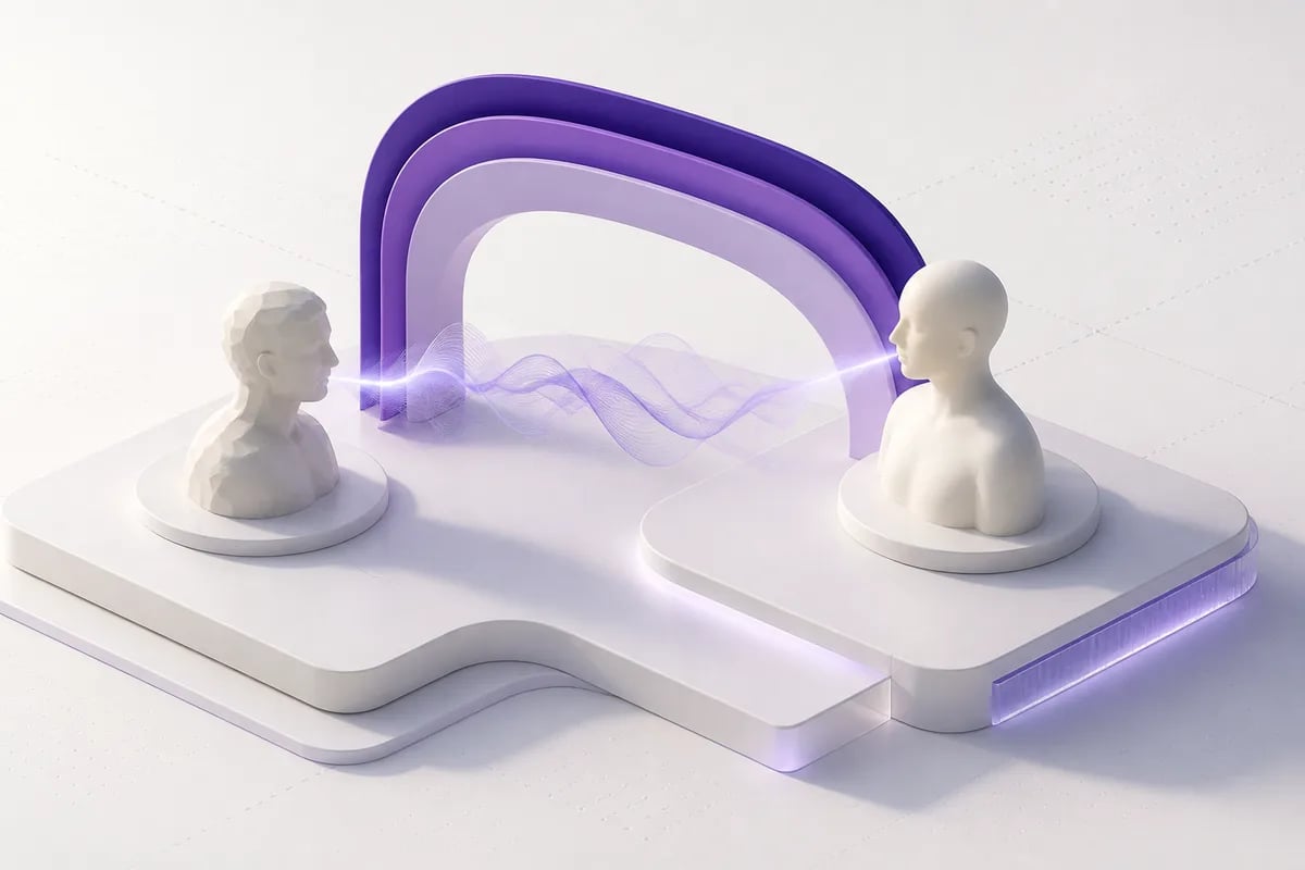 Isometric 3D editorial illustration for Why We Built Persistence