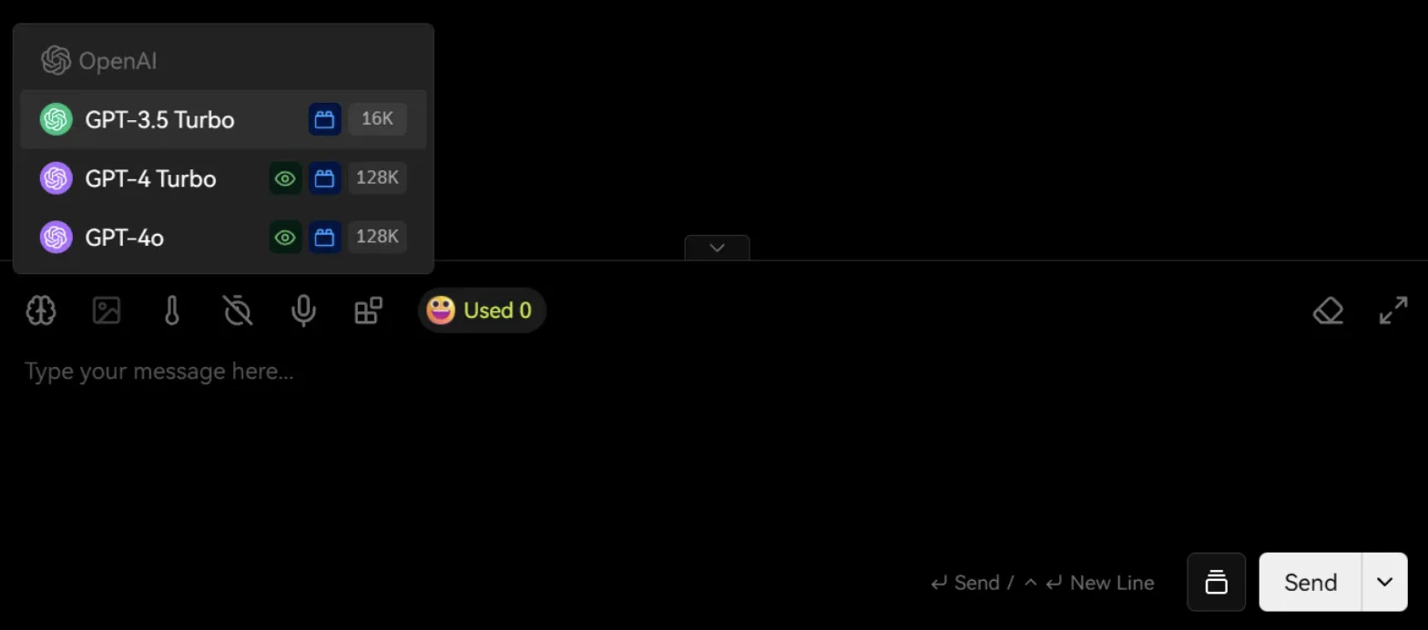 在 LobeHub 中选择模型