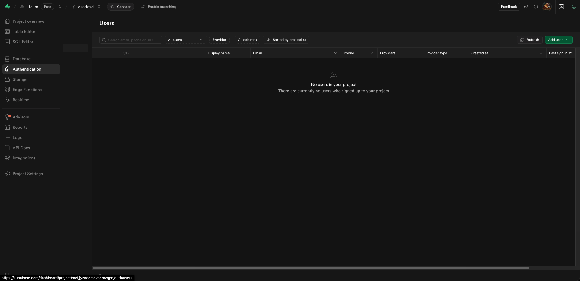 Supabase Authentication - Light Mode