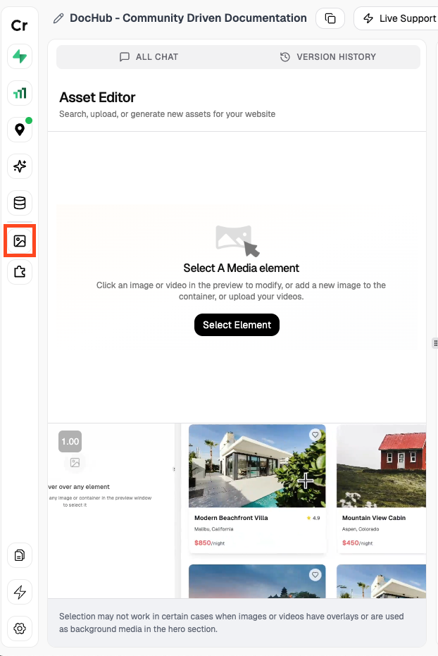 Assets Tab Selection - Light Mode