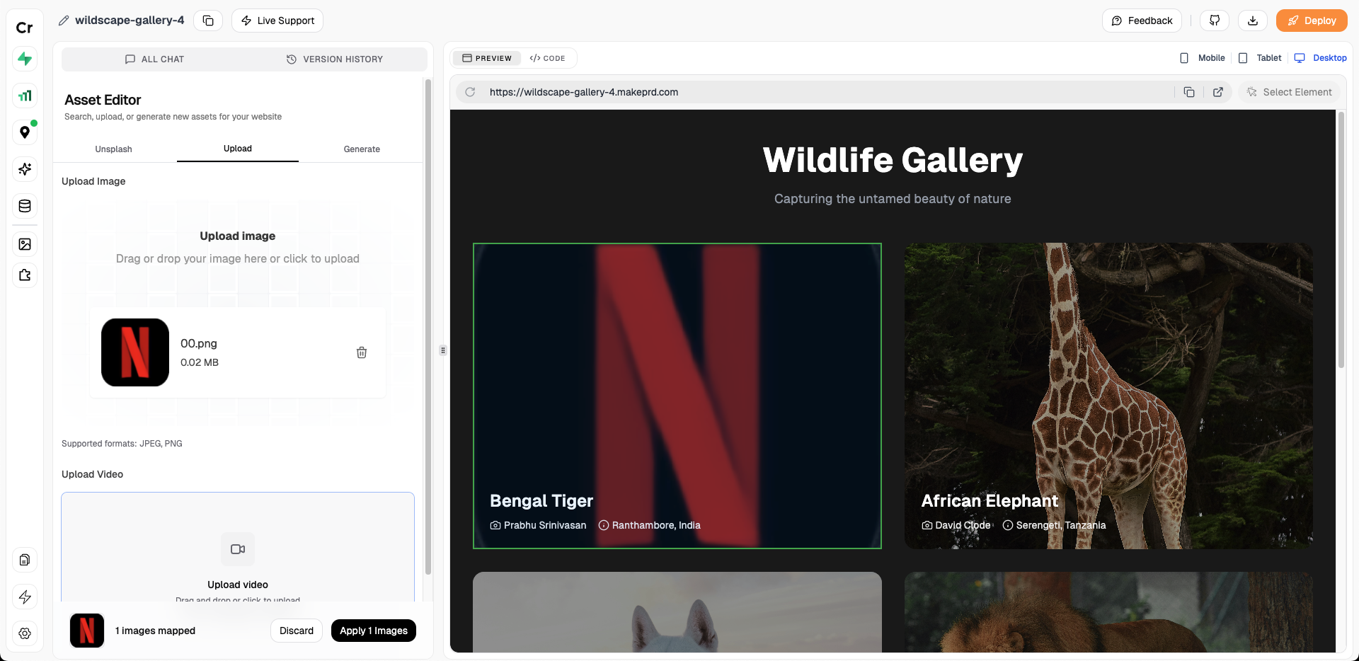 Upload Media - Light Mode