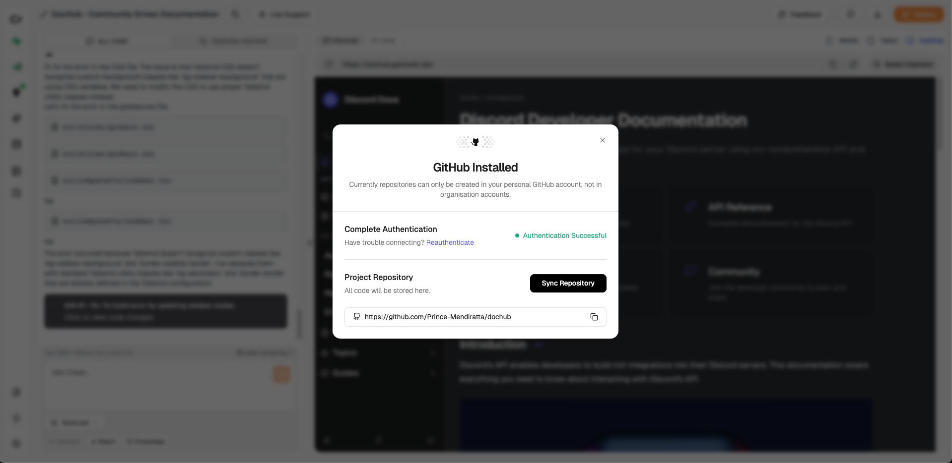GitHub Repository Created - Light Mode