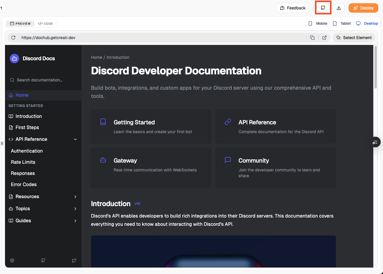 GitHub Icon Selection - Light Mode