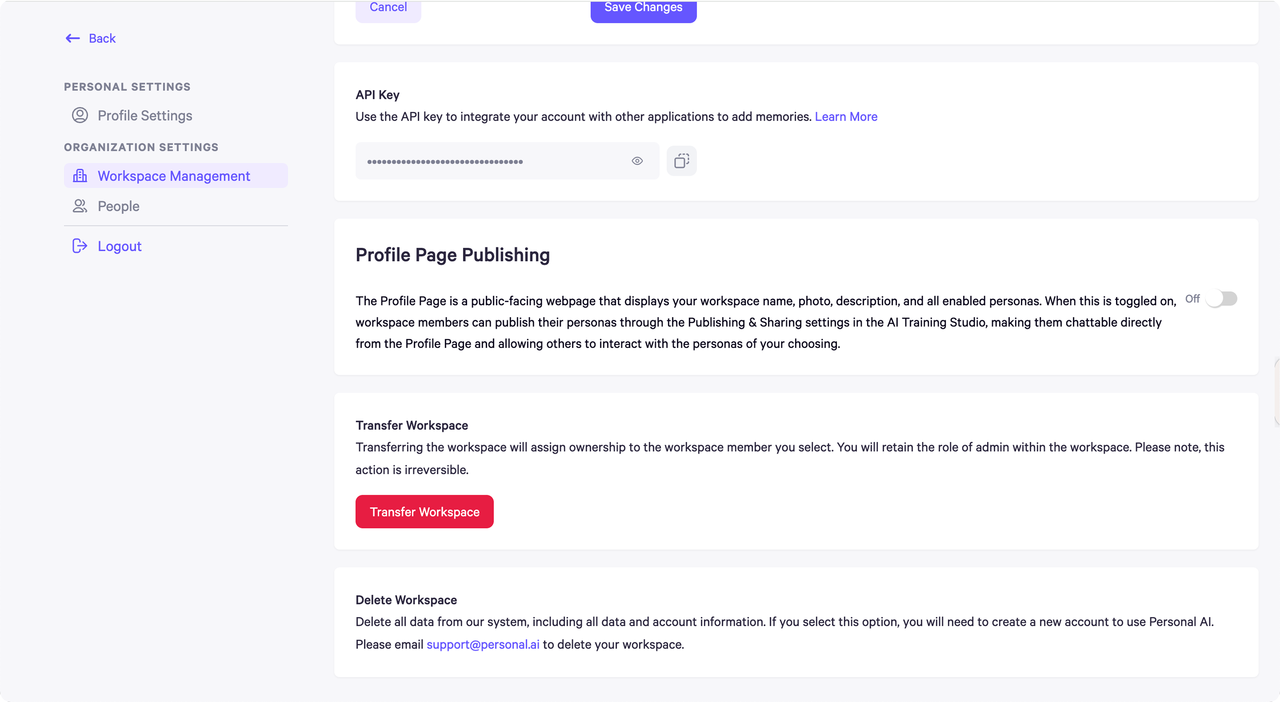 Profile Page - Personal AI Documentation
