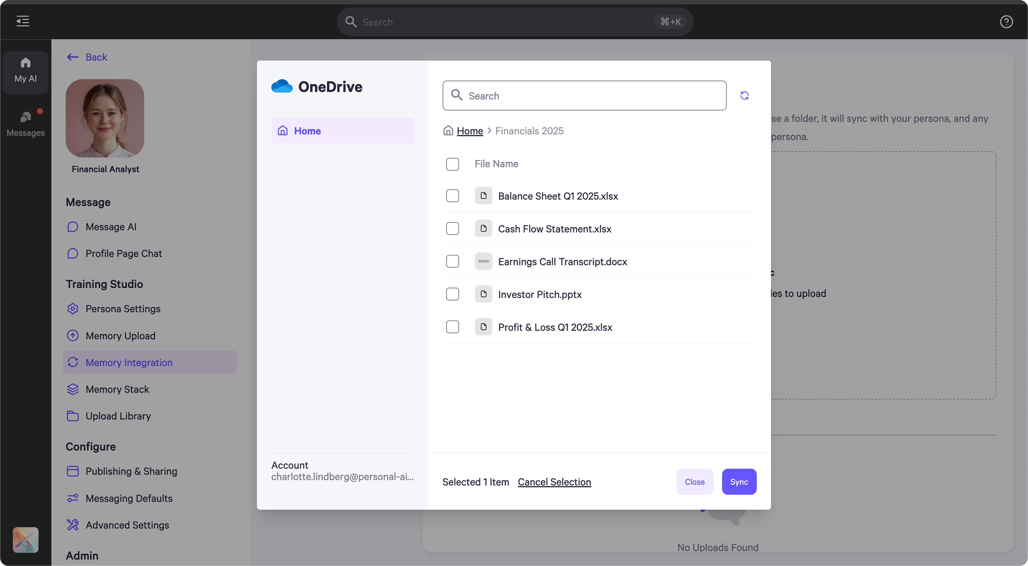 OneDrive Integration
