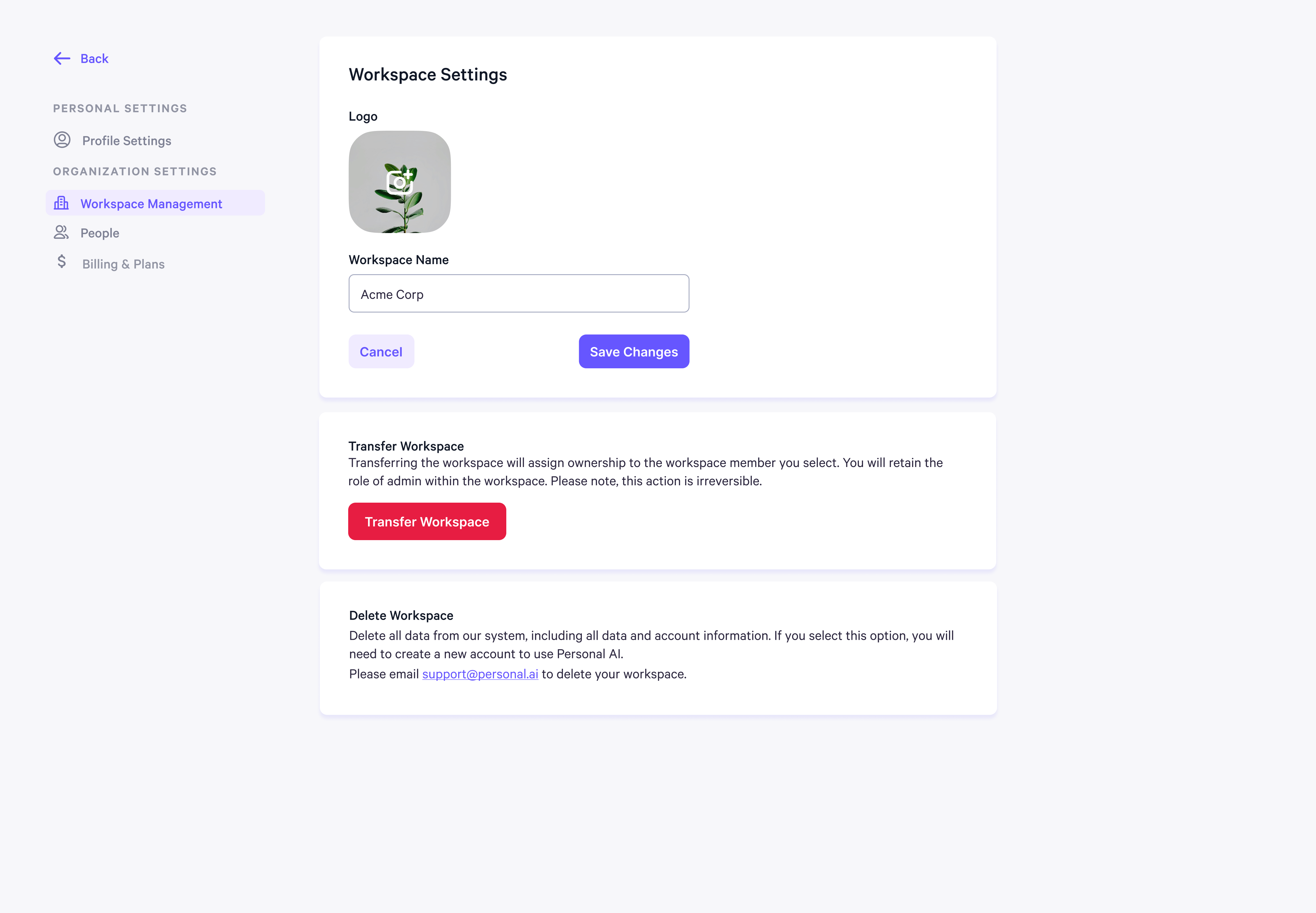 Workspace Management