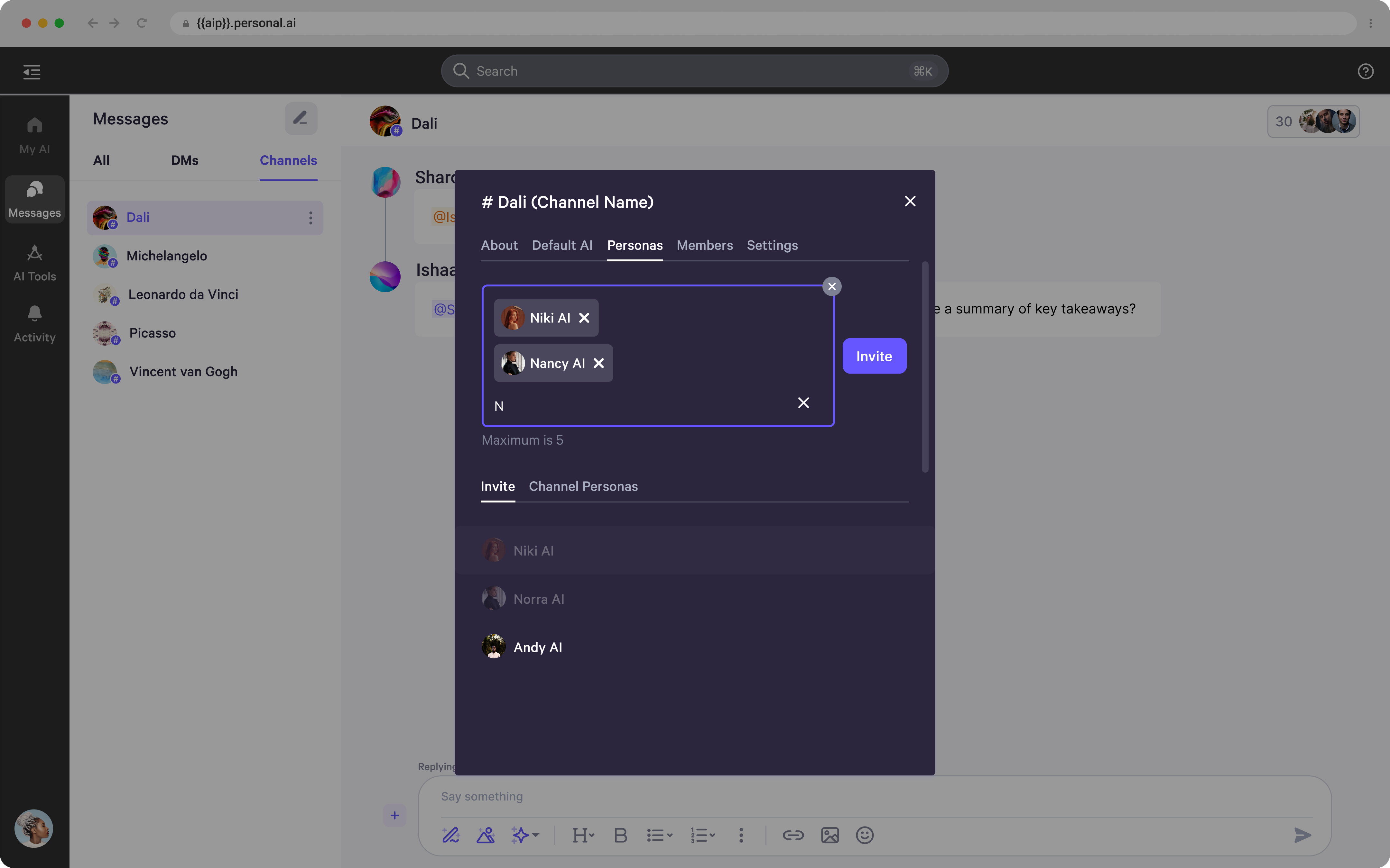 Add Persona to Channel