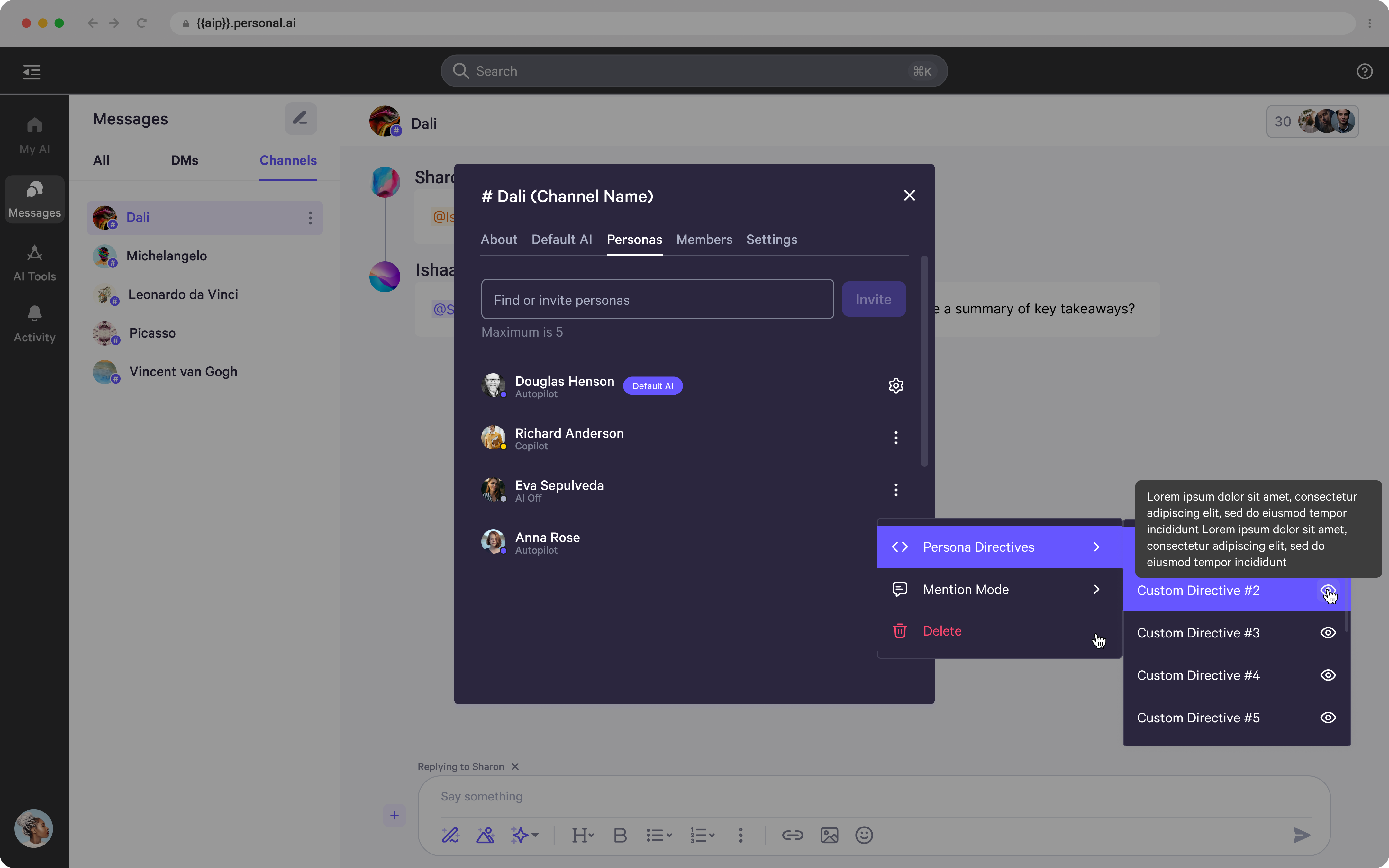 Channel Persona Directive
