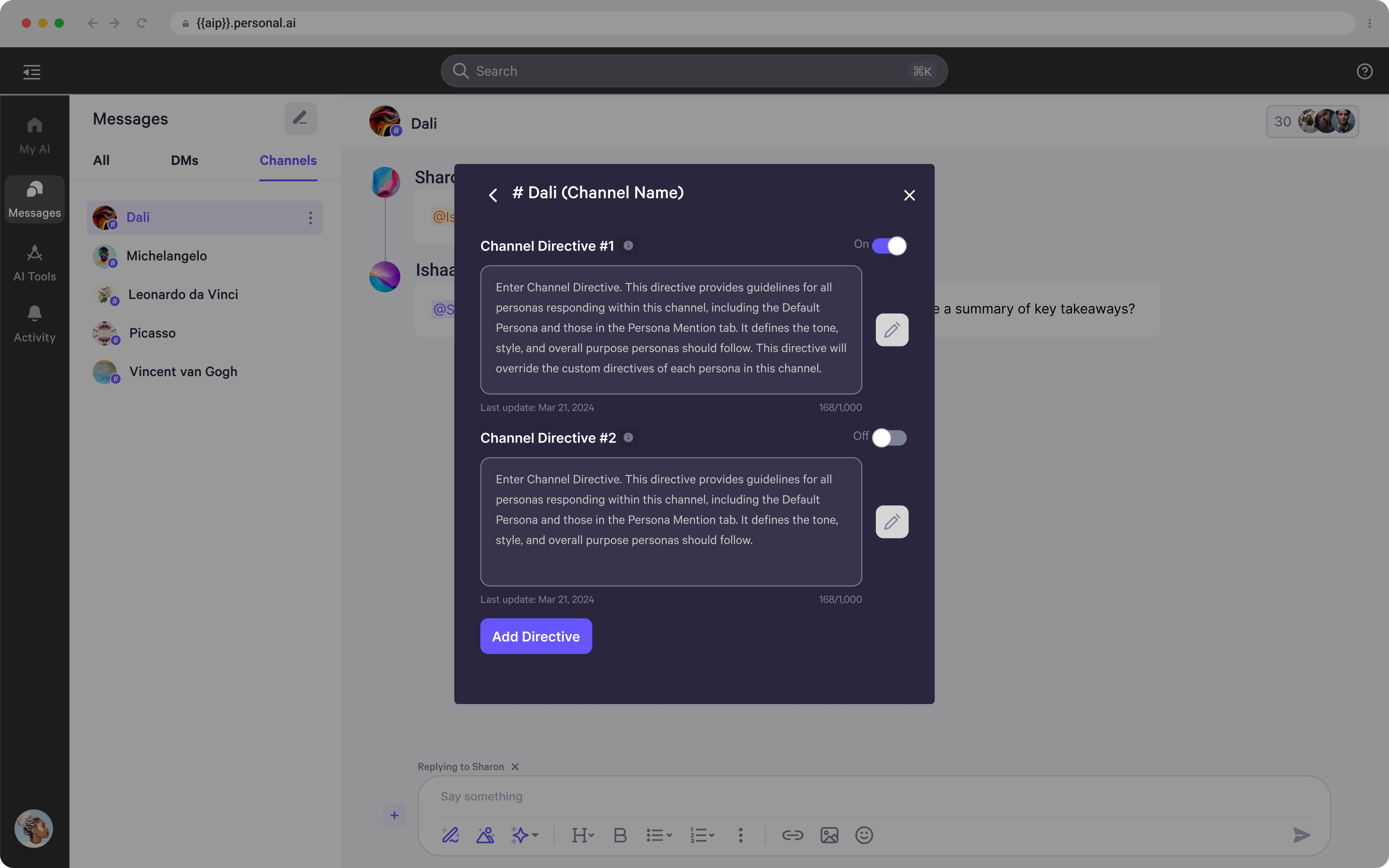 Multiple Channel Directives