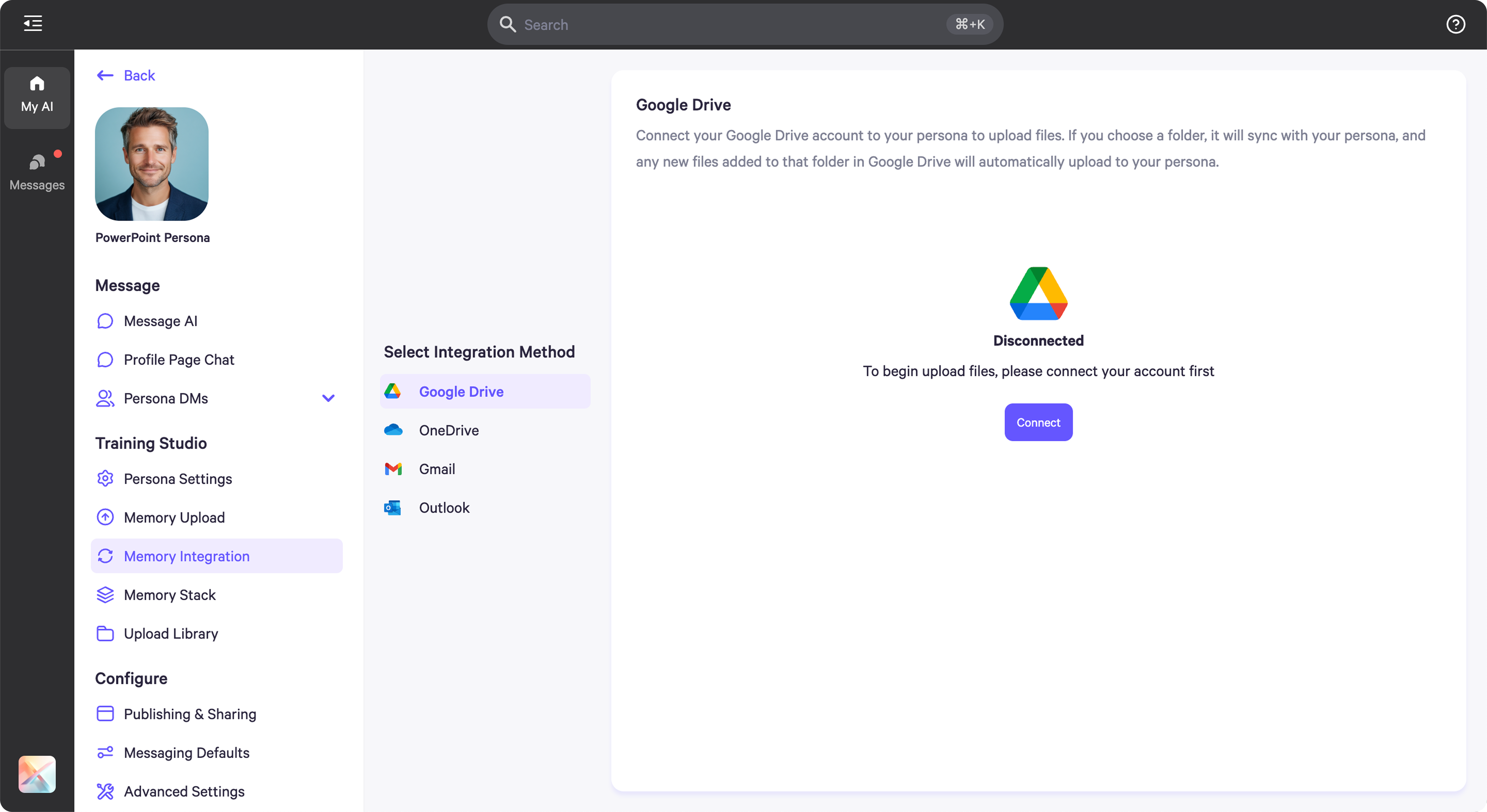 Memory Integrations: Google Drive - Personal AI Documentation