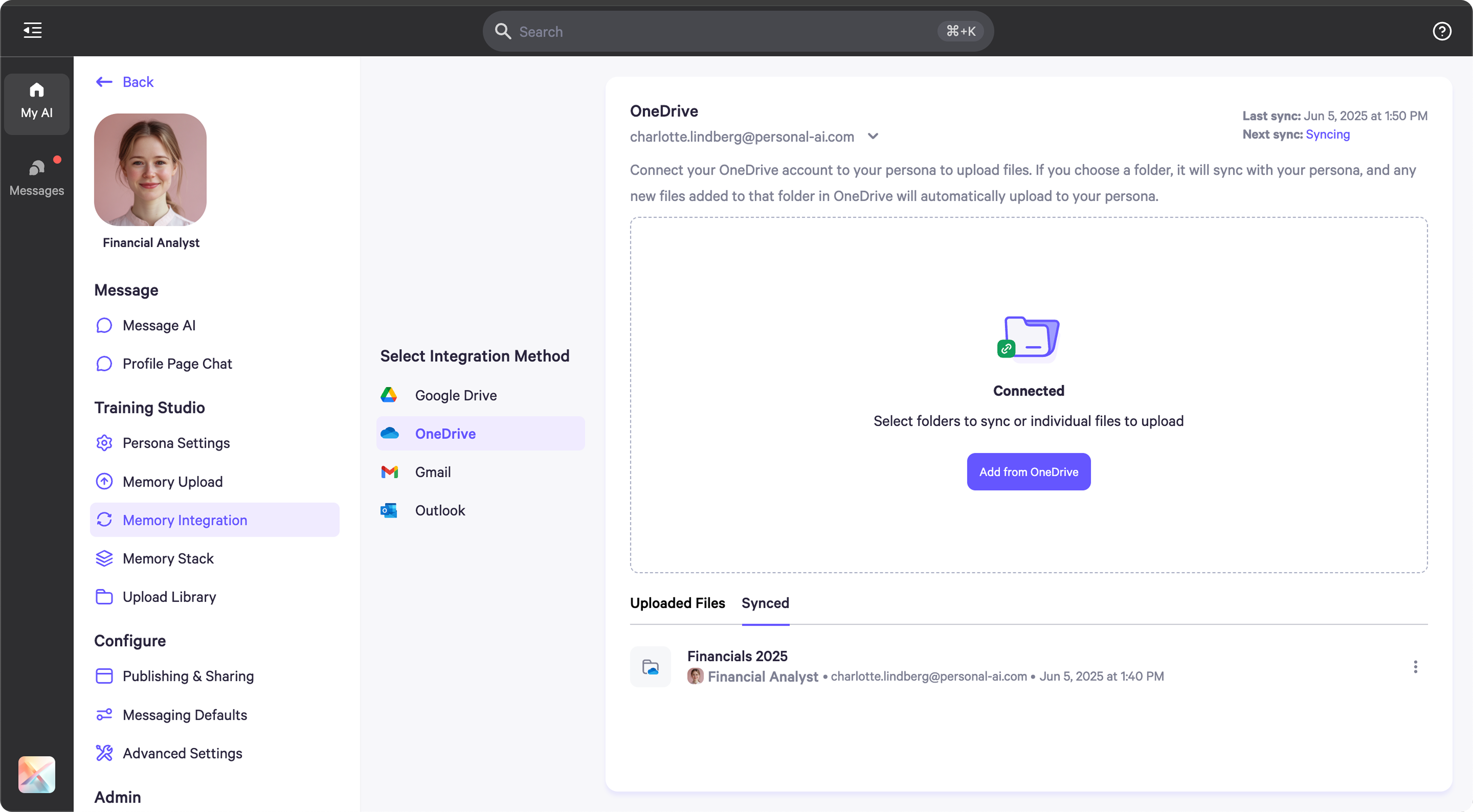 OneDrive Integration
