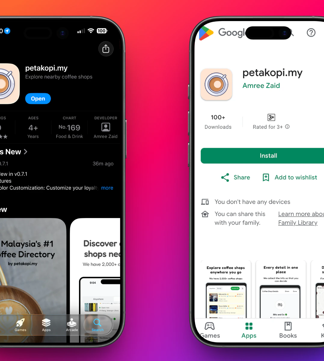 petakopi.my app on App Store and Google Play