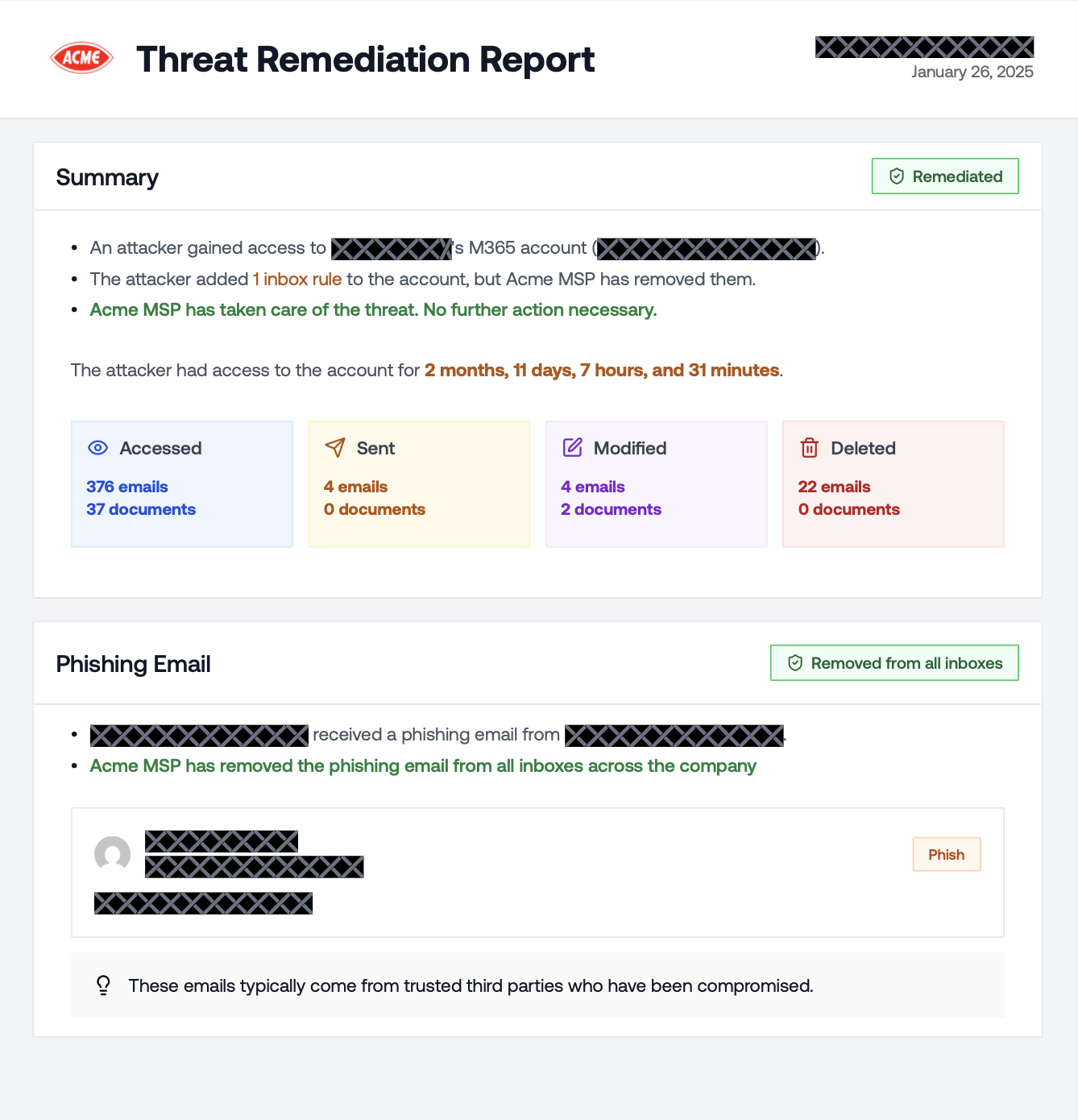 Threat Remediation Report - Petra Security Docs