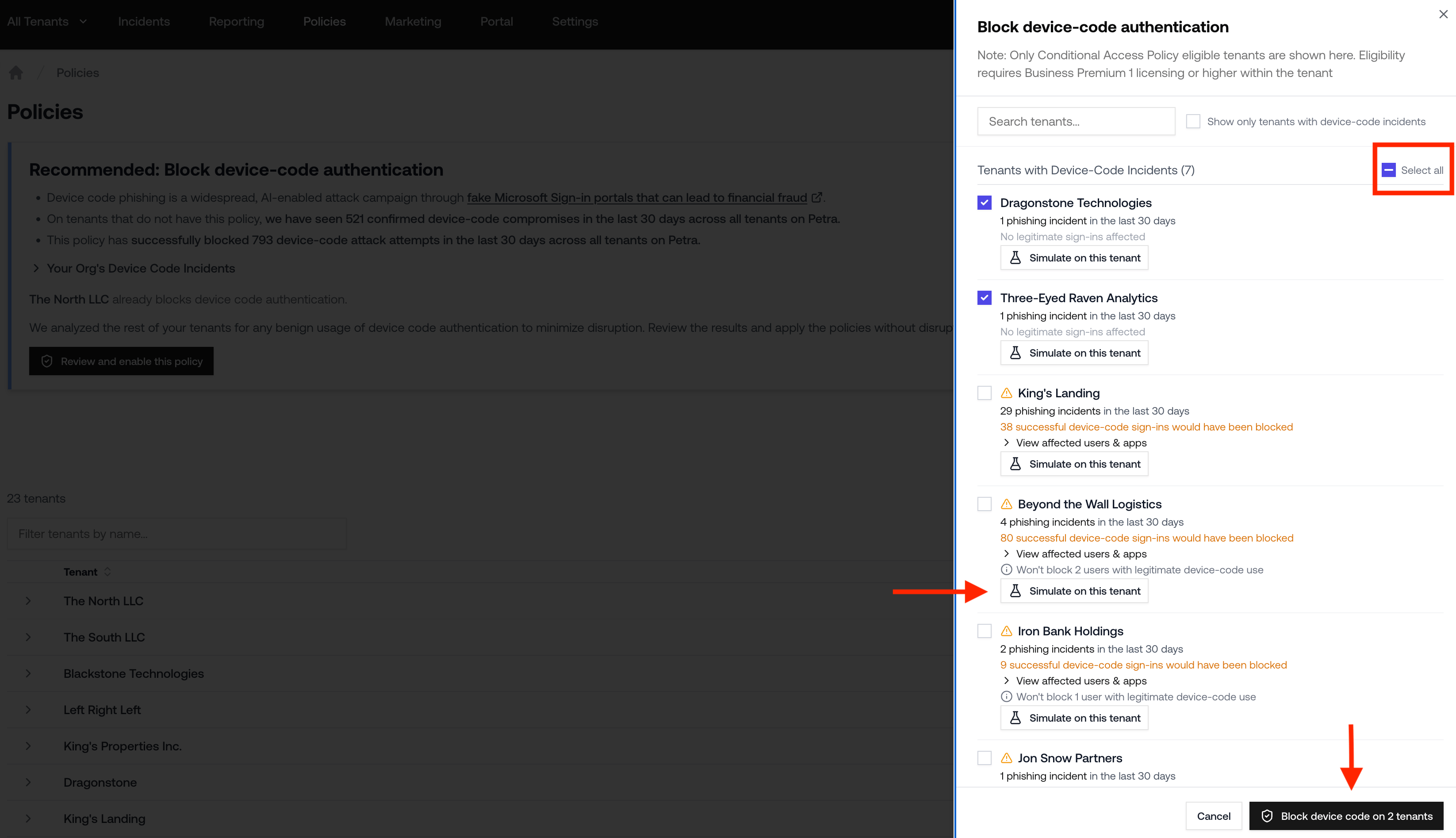 Petra Policies: Conditional Access Policy Recommendations