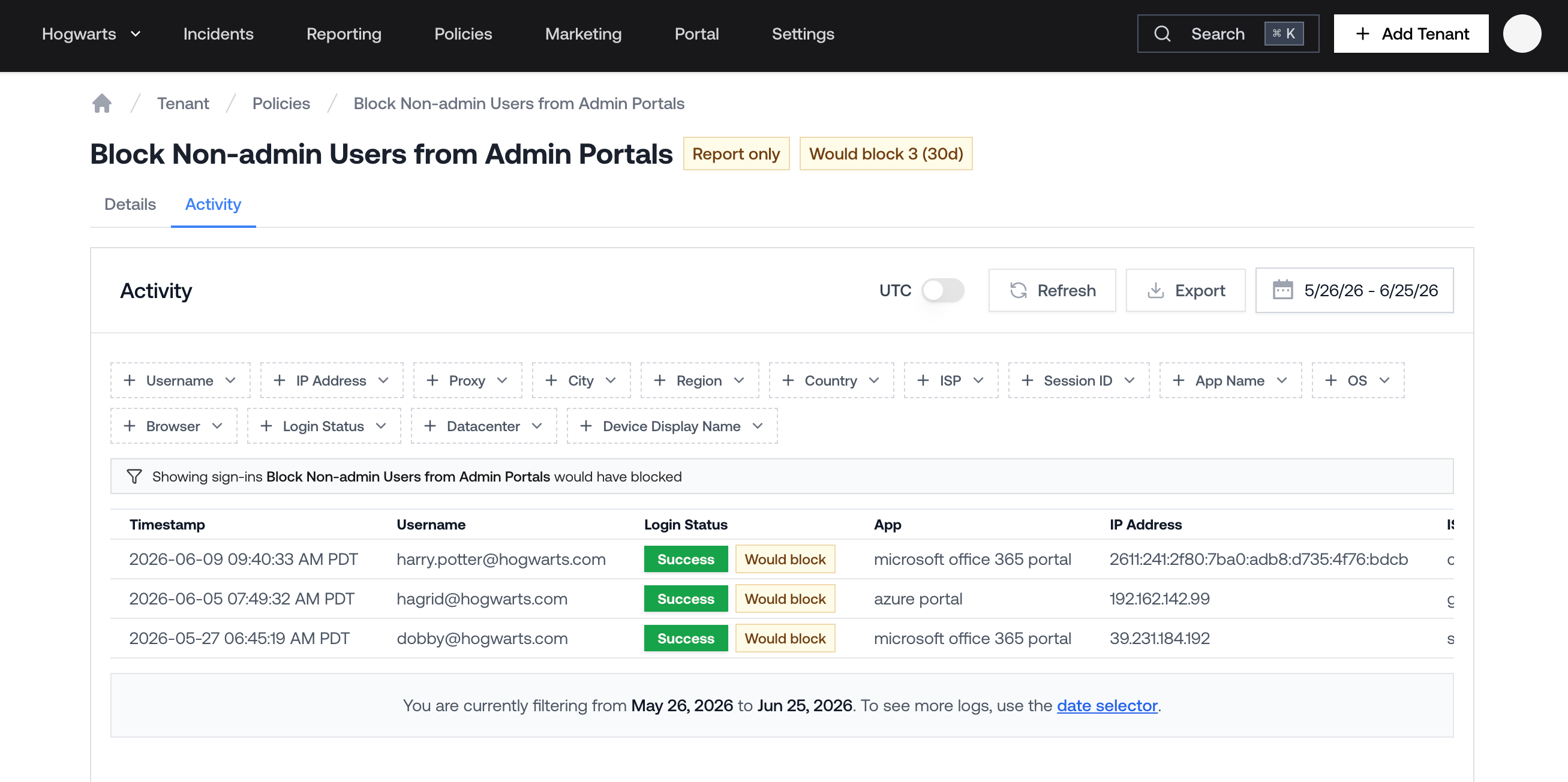 Analyze Report-only Conditional Access Policies and User Groups