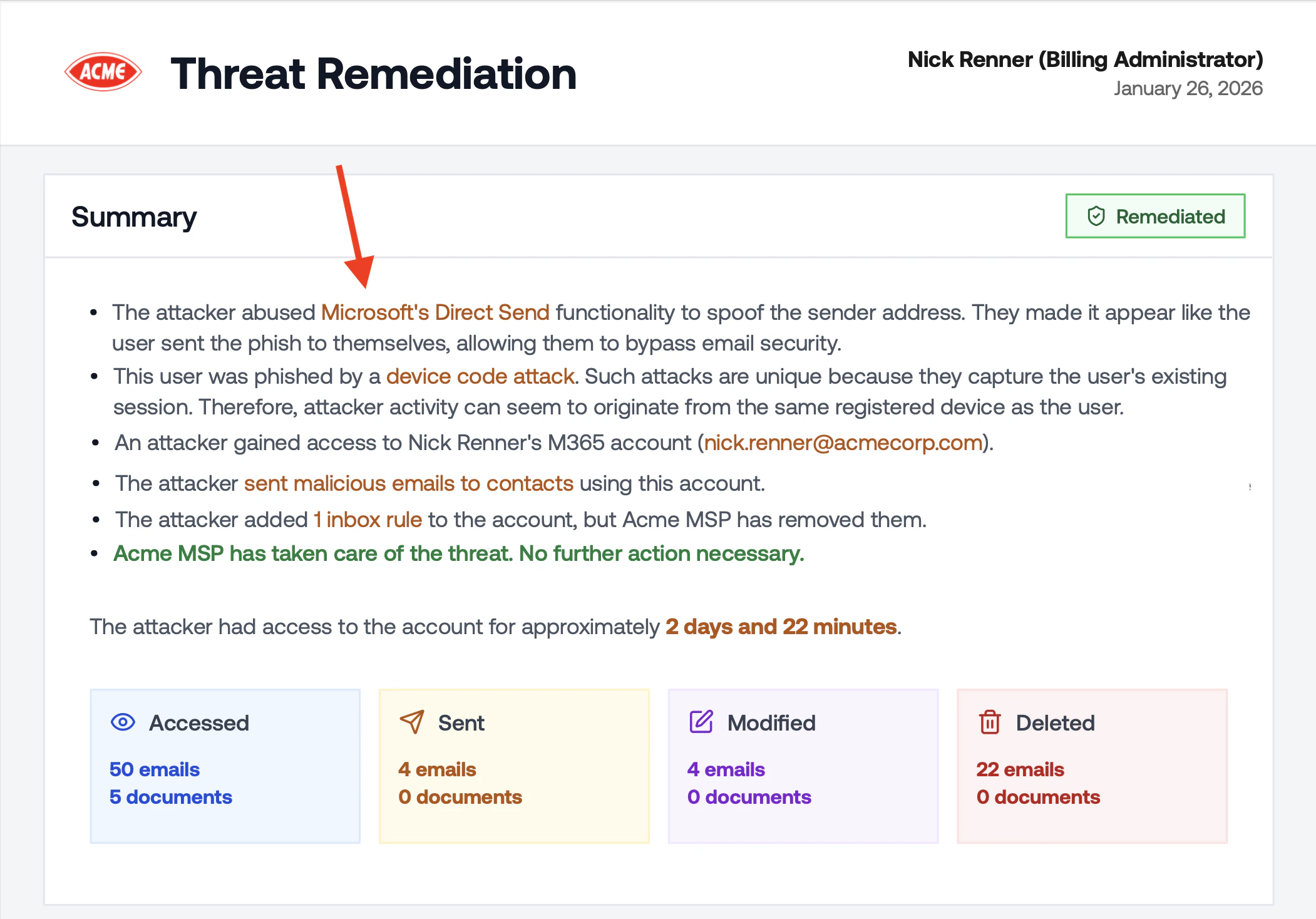 Attack Method in Incident Report