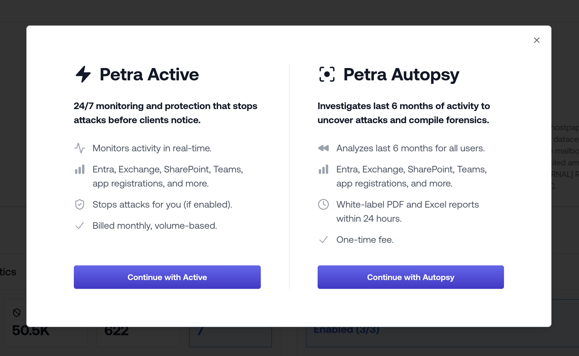 Active vs Autopsy panel