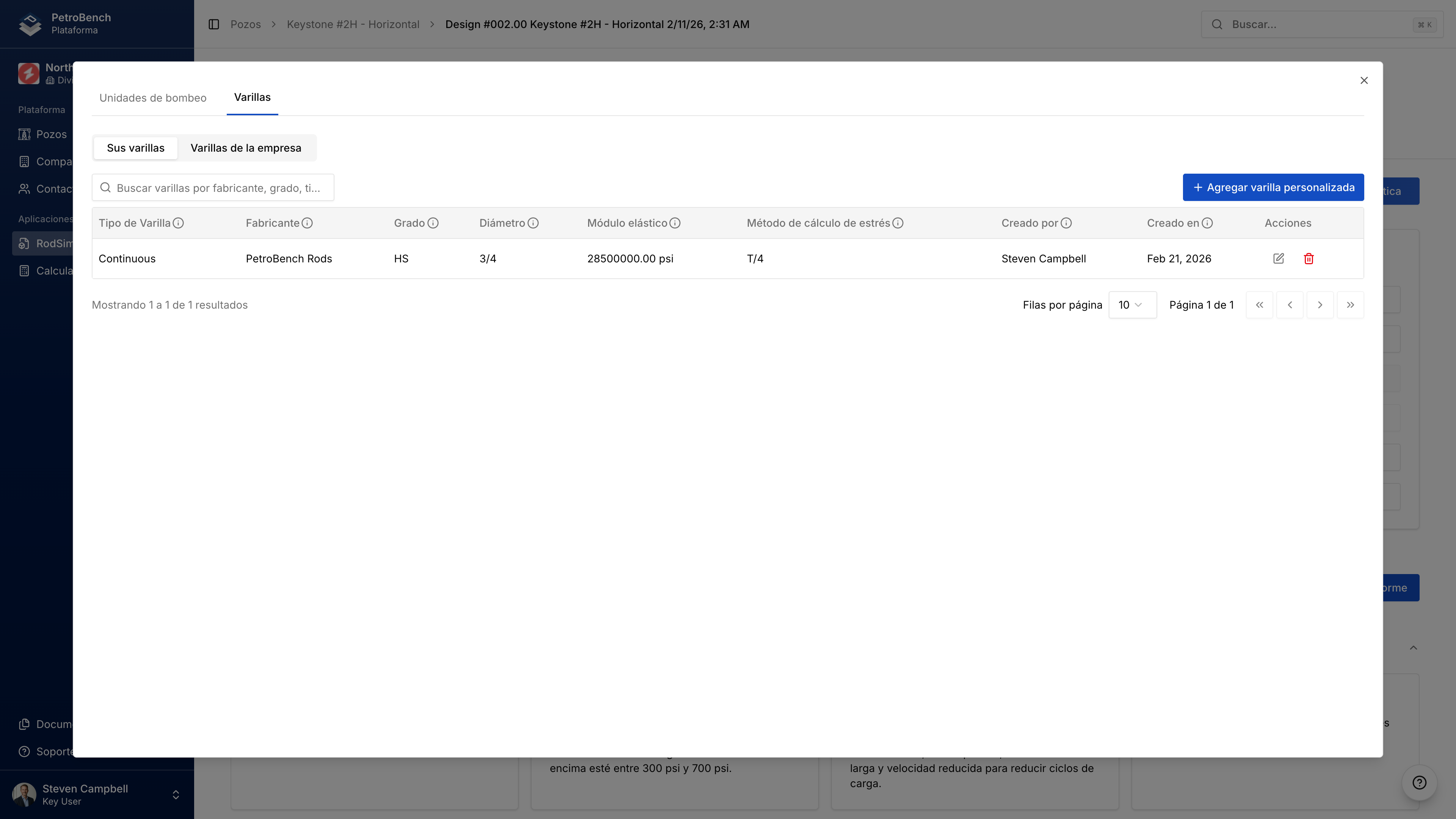 Biblioteca de Varillas Personalizadas