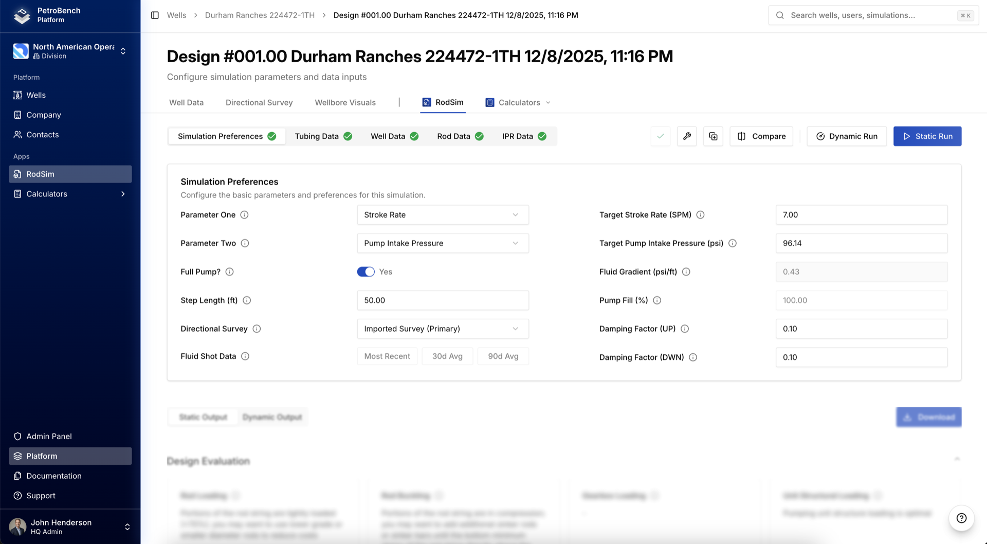 Simulation Preferences