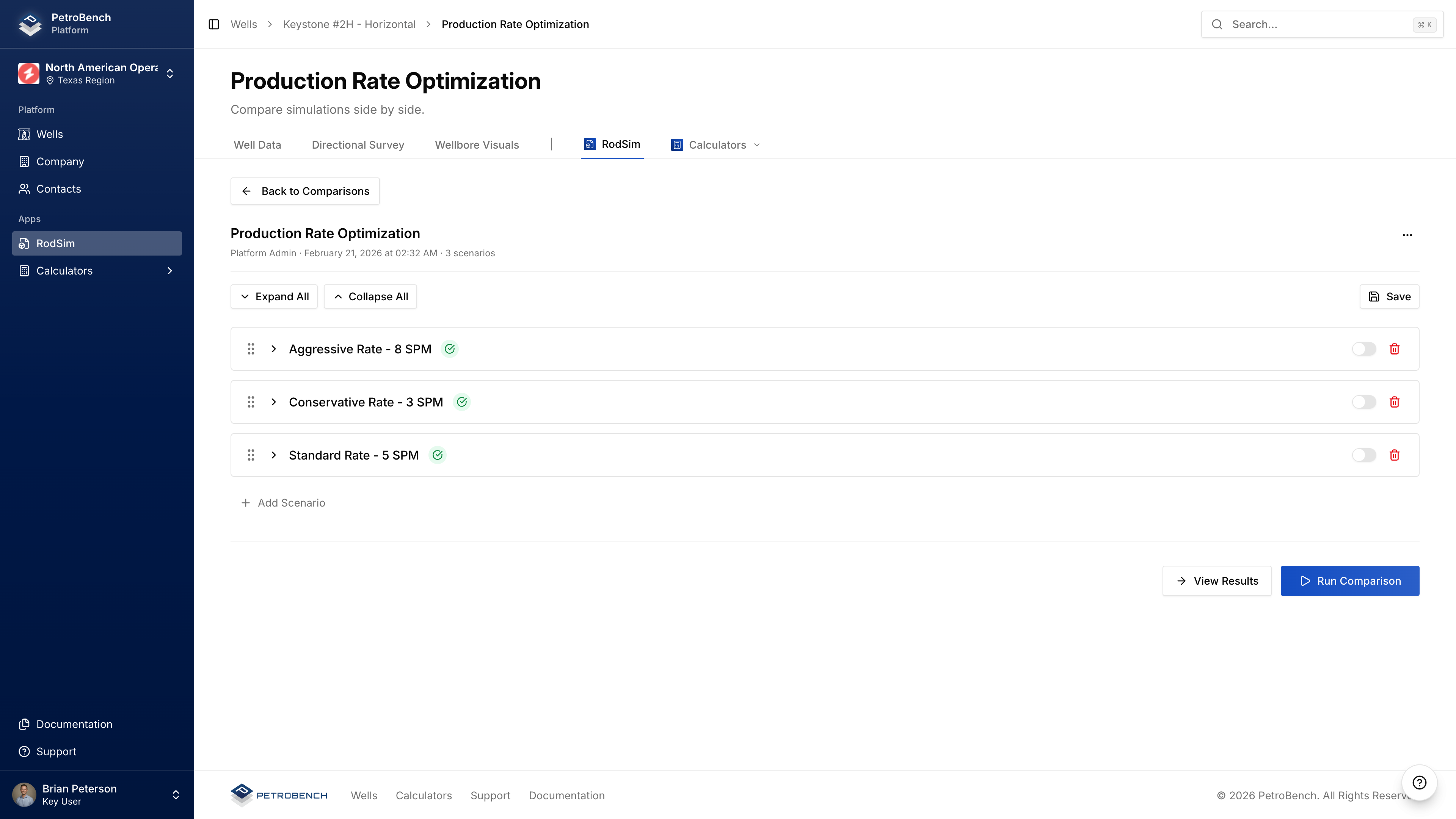 سيناريوهات المقارنة