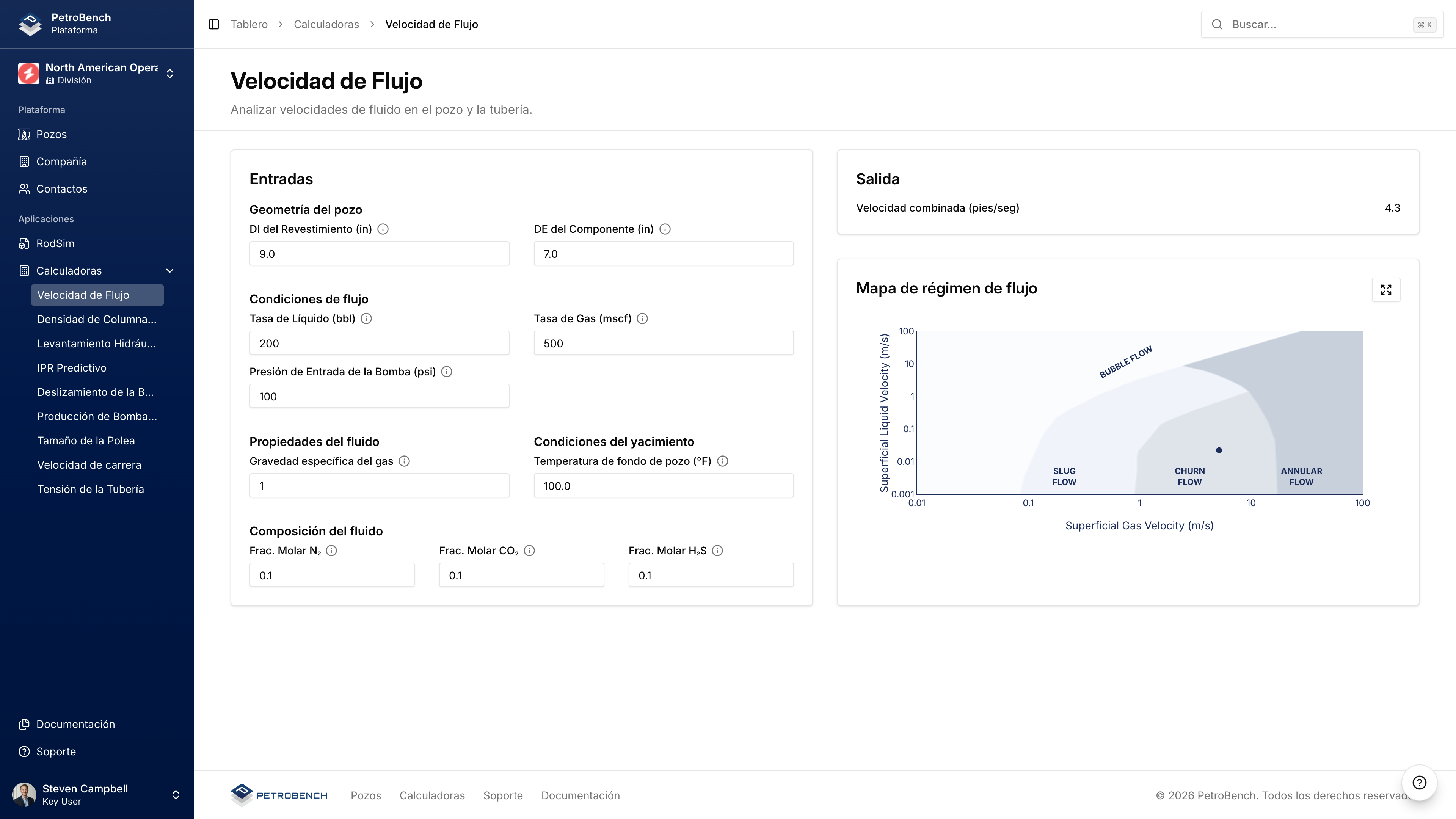 Calculadora de Velocidad de Flujo