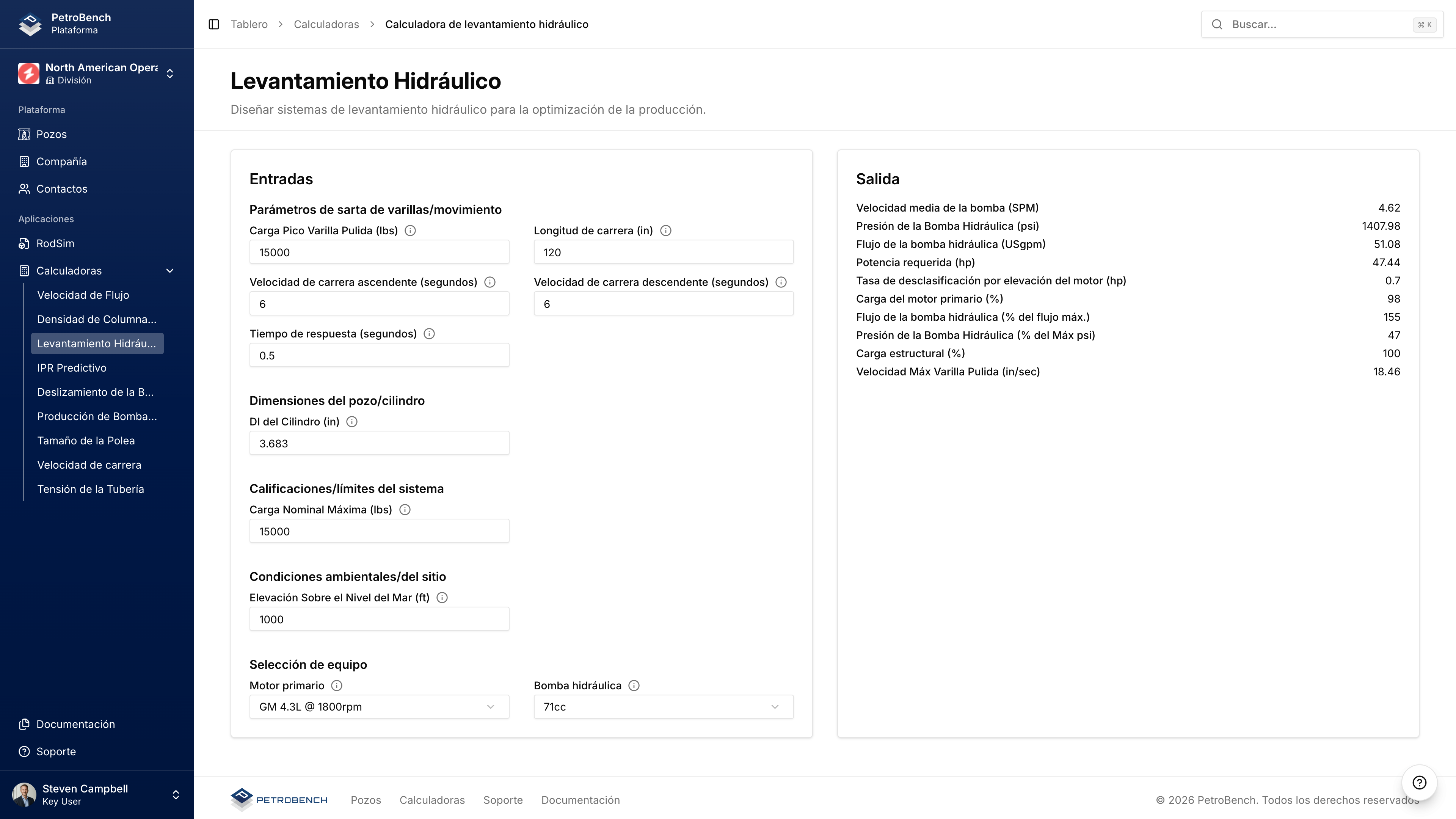 Calculadora de Levantamiento Hidraulico