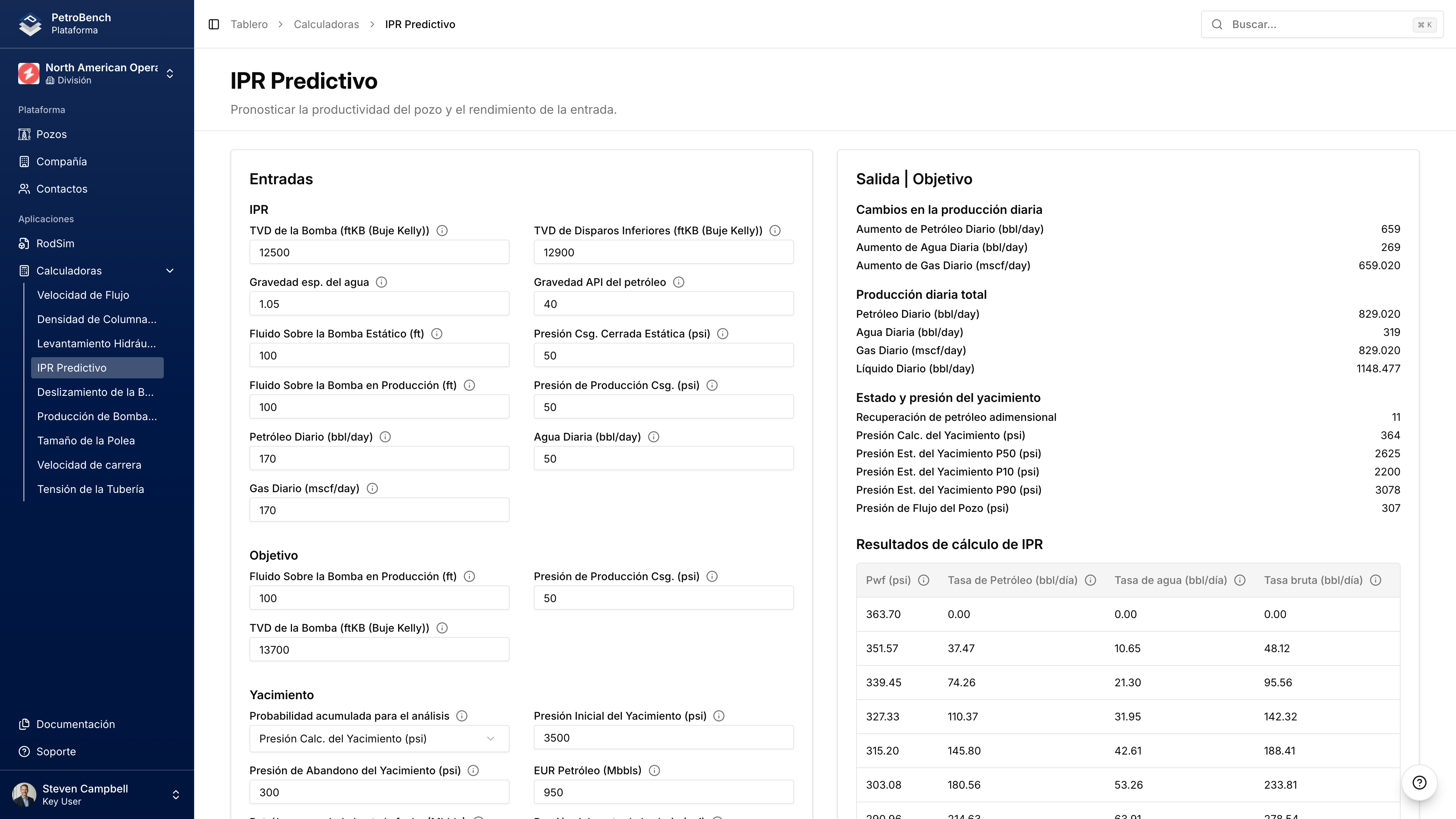 Calculadoras PetroBench