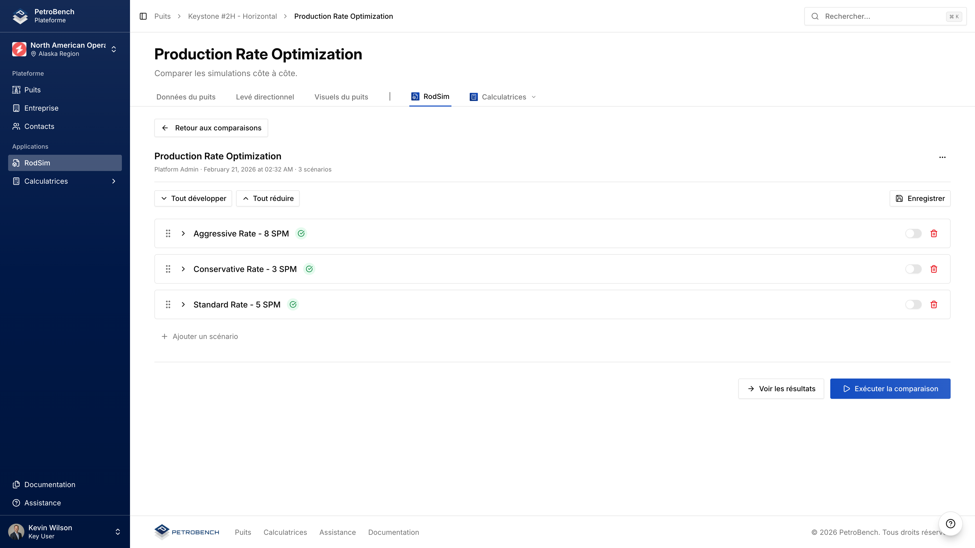Scenarios de Comparaison