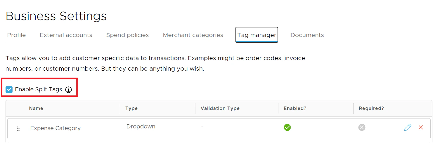 PEX: How to Enable Split Tags