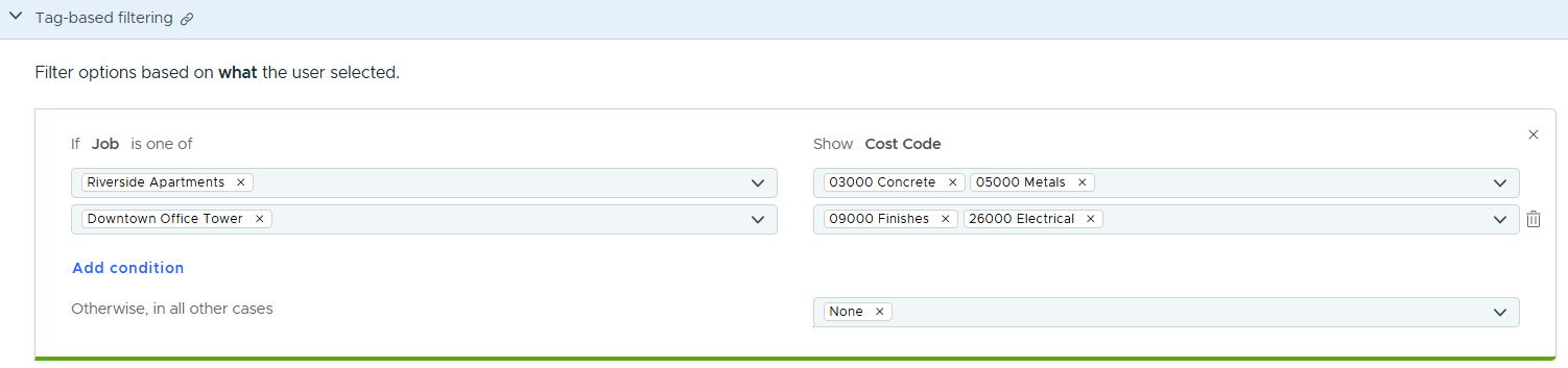 PEX: Tag-based filtering