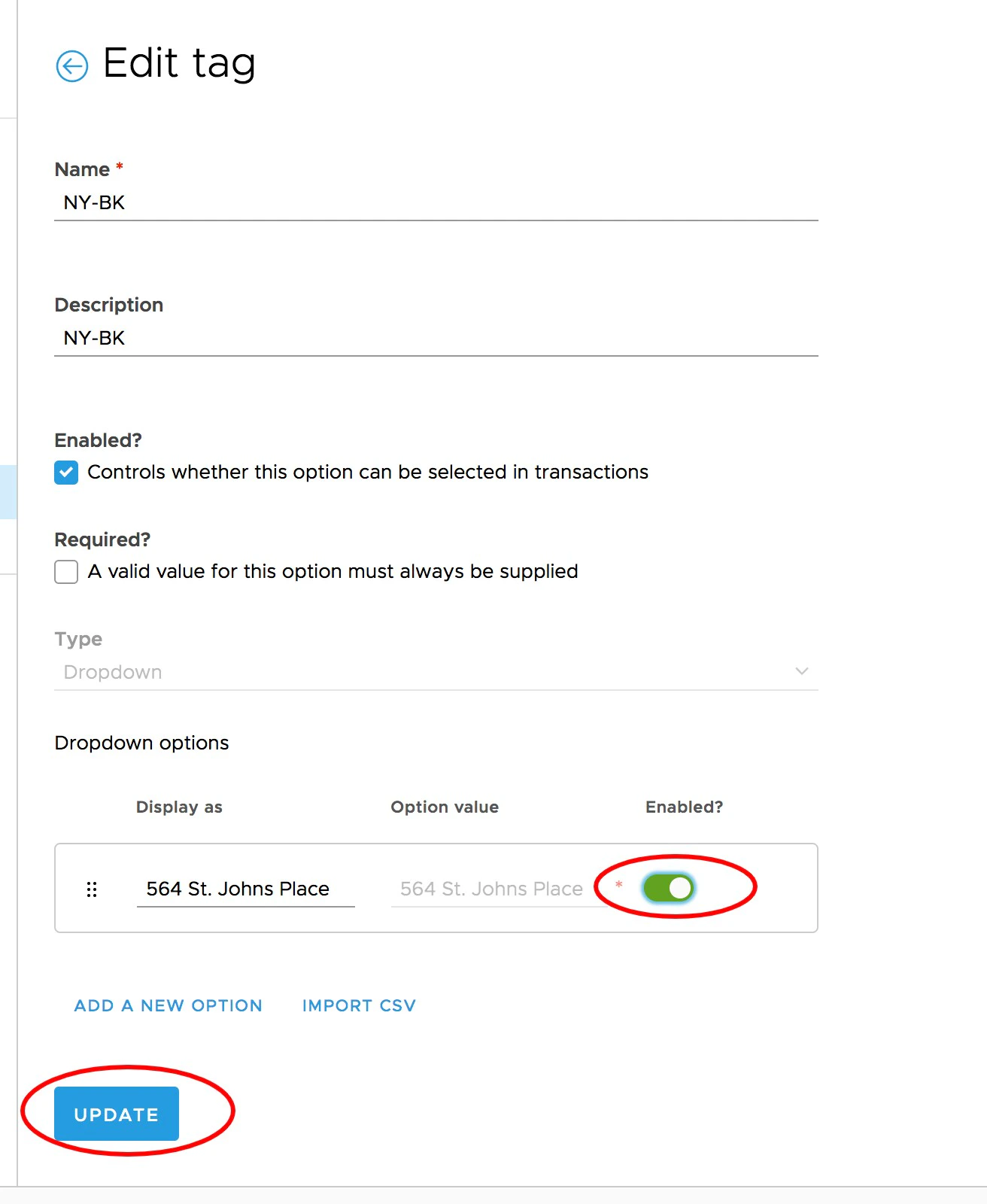 PEX: How to Update a Tag