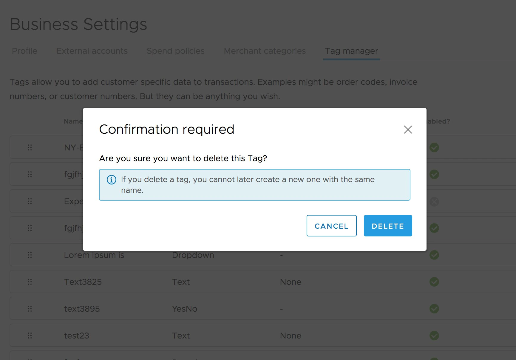 PEX: How to Delete a Tag