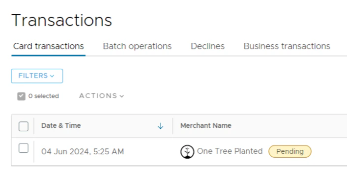 Pending transaction label in PEX