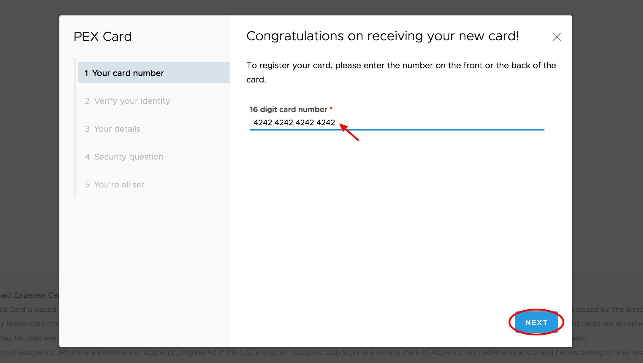 Pex Card Help How to Create a New Cardholder User Account - PEX Support