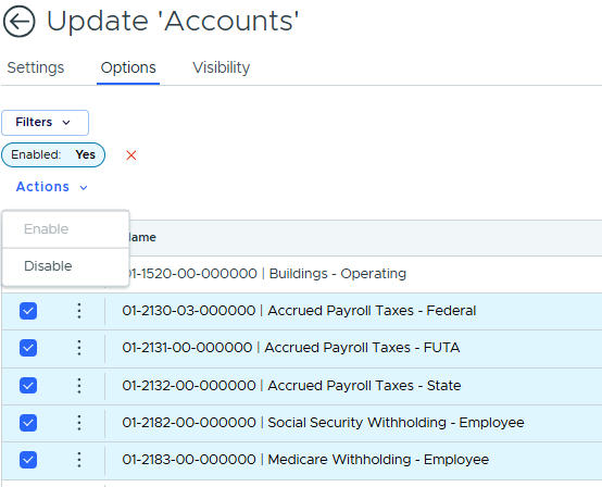 Setting up your Chart of Accounts - PEX Support