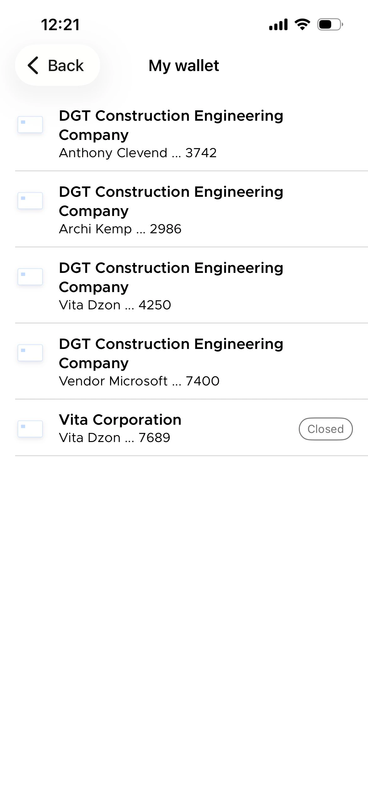 My Wallet — PEX Mobile App