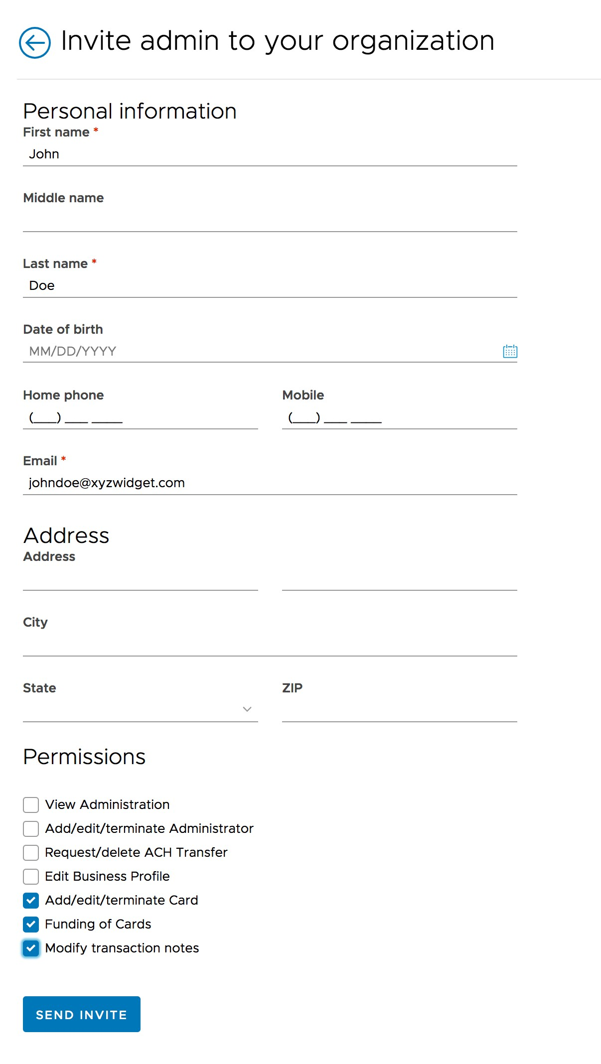 How to Create and Send a New Administrator Invite - PEX Support