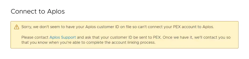 Aplos connection status